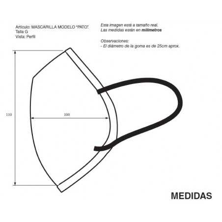 Mascarilla de pato homologada fabricación especial
