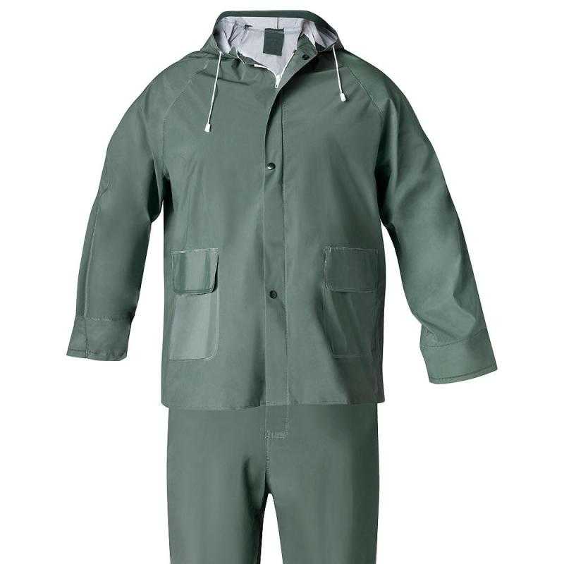 Traje de Agua Impermeable Verde Pvc         Talla 9-XXL - Imagen 1