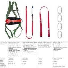 Arnes Anticaidas Kit Seguridad Nº 2 (7 piezas) EN361