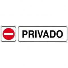 Rotulo adhesivo 250x63 mm. privado