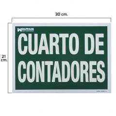 Cartel cuarto de contadores 30x21