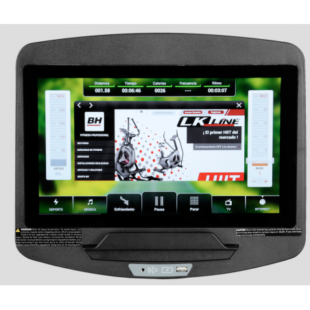 Elíptica bh paso variable 8250 smart focus monitor de 16"