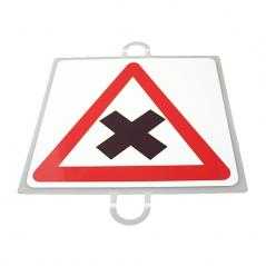 Panel de señalización tráfico de peligro nº 3 (intersección)