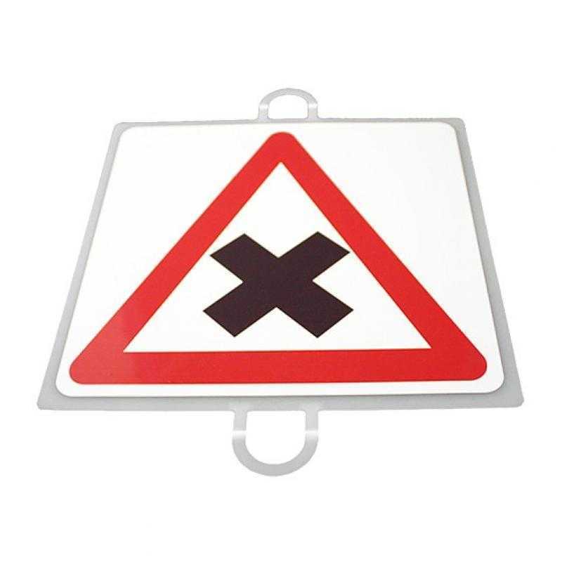 Panel de señalización tráfico de peligro nº 3 (intersección)