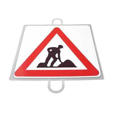 Panel de señalización tráfico de peligro nº 7 (obras)