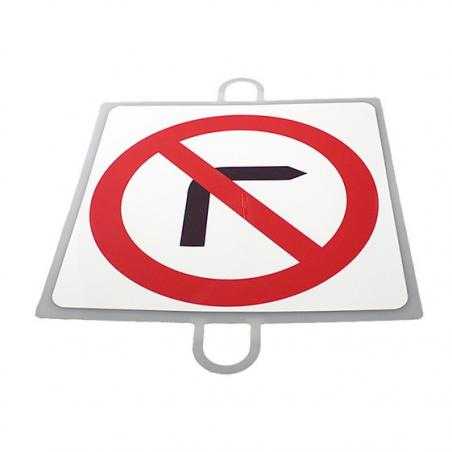 Panel de señalización tráfico de prohibición nº 4 (giro derecha)