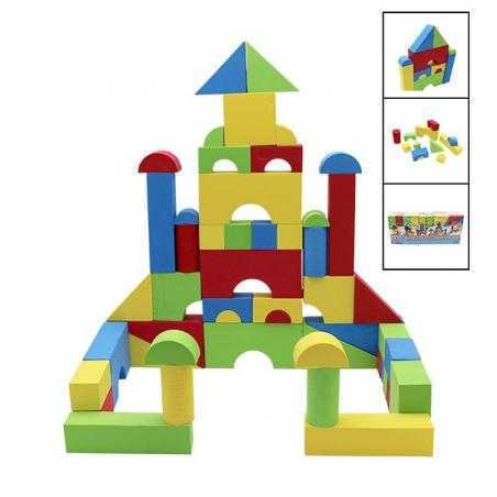 Set construcción foam 50 unidades formas geométricas