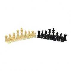 Juego piezas ajedrez pvc 9 cm (blancas+negras)