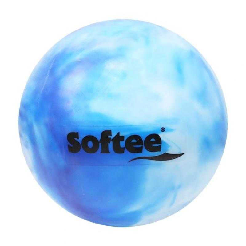 Pelota rítmica nacarada senior blanco/azul
