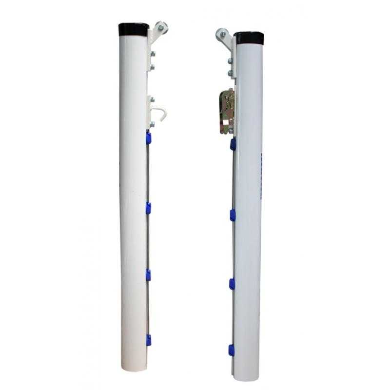 Juego postes tenis aluminio ø 90 mm fijos