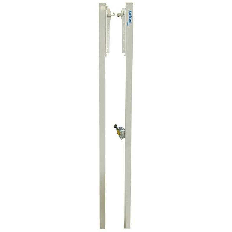 Juego postes voleibol fijos de aluminio sección cuadrada 80 x 80mm