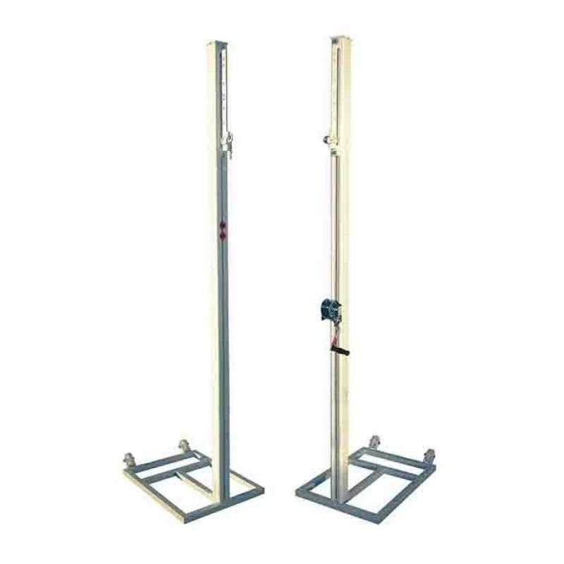 Juego postes voleibol trasladables de aluminio sección cuadrada 80 x 80mm