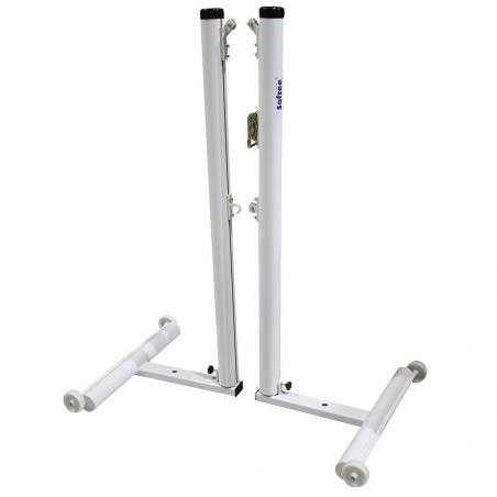 Juego postes bádminton aluminio deluxe tubo 90 mm