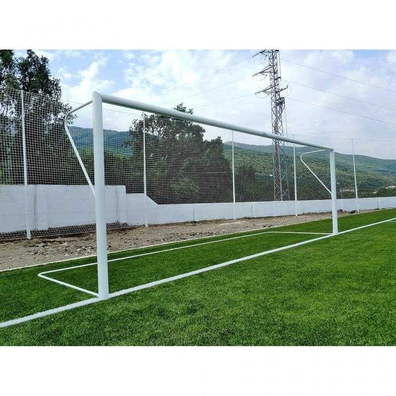 Juego porterías aluminio fútbol 7 120x100 mm fijas