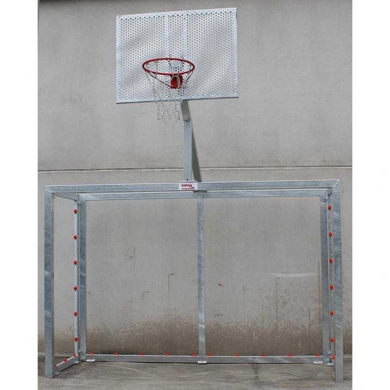 Juego porterías galvanizadas fútbol sala/balonmano - canasta basket