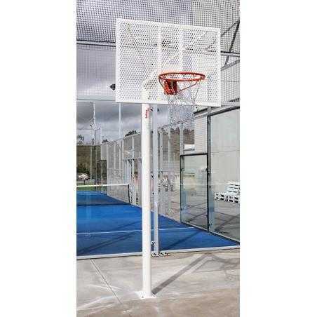 Juego canastas antivandálicas minibasket new tubo 114 mm lacada -incluye aros, redes y tableros-