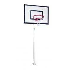 Juego canastas minibasket deluxe monotubo tubo 100 fjas con base para anclaje -sin tablero ni aro-