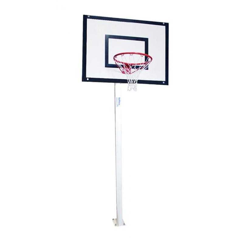 Juego canastas minibasket deluxe monotubo tubo 100 fjas con base para anclaje -sin tablero ni aro-