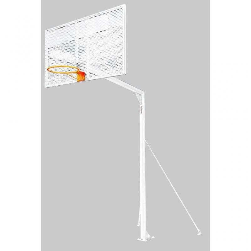 Juego canastas antivandálicas baloncesto new tubo 114 mm lacada -incluye aros, redes y tableros-