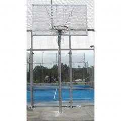 Juego canastas antivandálicas baloncesto new tubo 114 mm galvanizadas -incluye aros, redes y tableros-