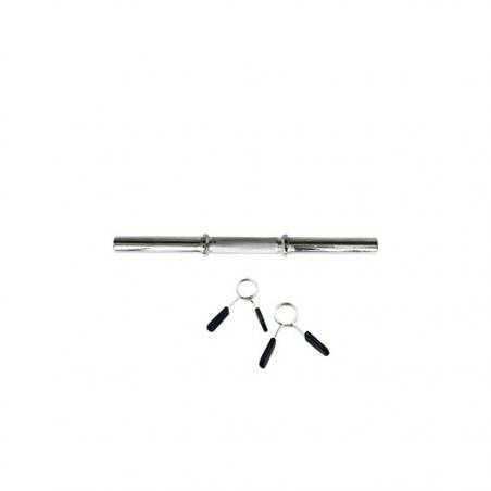 Barra mancuerna 36 cm con fijaciones muelle