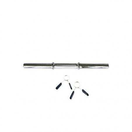 Barra mancuerna 45 cm con fijaciones muelle