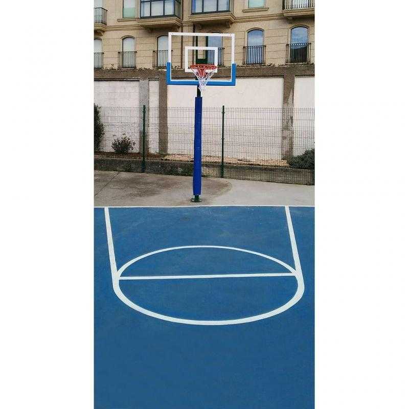 Juego protección postes basket/ minibasket monotubo 80x80 mm