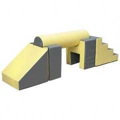 Set figuras nº5 (escalera, 2 asientos, cilindro y rampa)