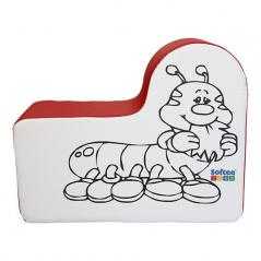 Figura gusano 64 alto x 25 ancho x 80 fondo cm