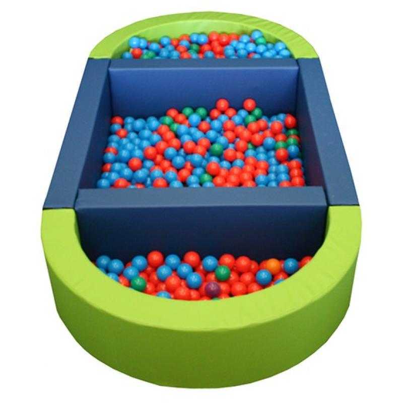 Piscina ovalada plus llenado pelotas, 300 x 150 x 40 cm alto x 15 cm ancho (transformable en dos)