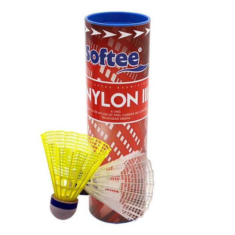 Volantes bádminton softee 'nylon iii' 6 uds