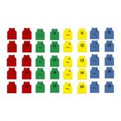 Set 5 petos softee numerados del 11 al 15