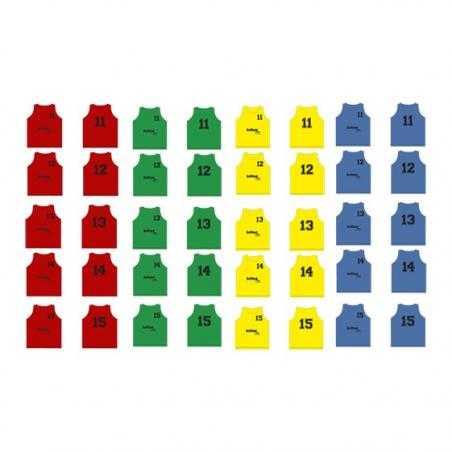 Set 5 petos softee numerados del 11 al 15