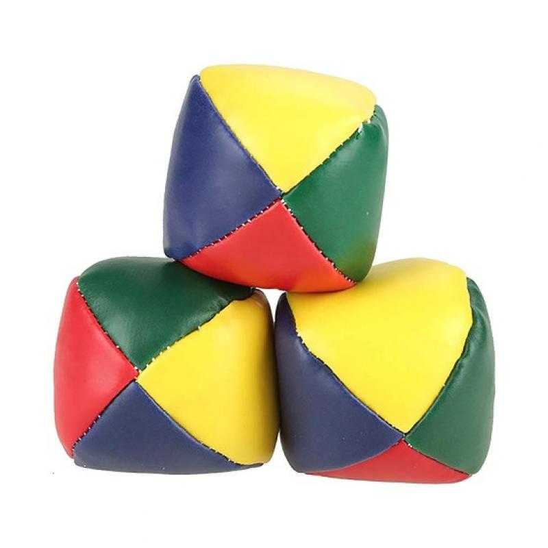 Juego 3 pelotas malabares multicolor
