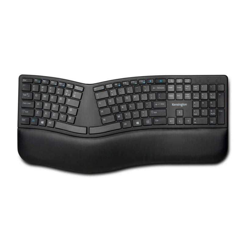 Teclado kensington inalambrico pro fit ergo color negro 252x482x38 mm - Imagen 1