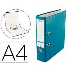 Archivador de palanca elba top cartón compacto polipropileno con rado din a4 lomo de 80 mm turquesa