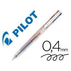 Bolígrafo pilot super grip g 4 colores retráctil sujecion de caucho tinta base de aceite cuerpo color