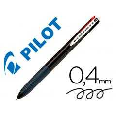 Bolígrafo pilot super grip g 4 colores retráctil sujecion de caucho tinta base de aceite cuerpo color negro
