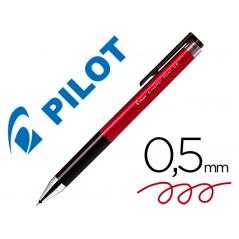 Bolígrafo pilot synergy point retráctil sujecion de caucho tinta gel 0,5 mm rojo