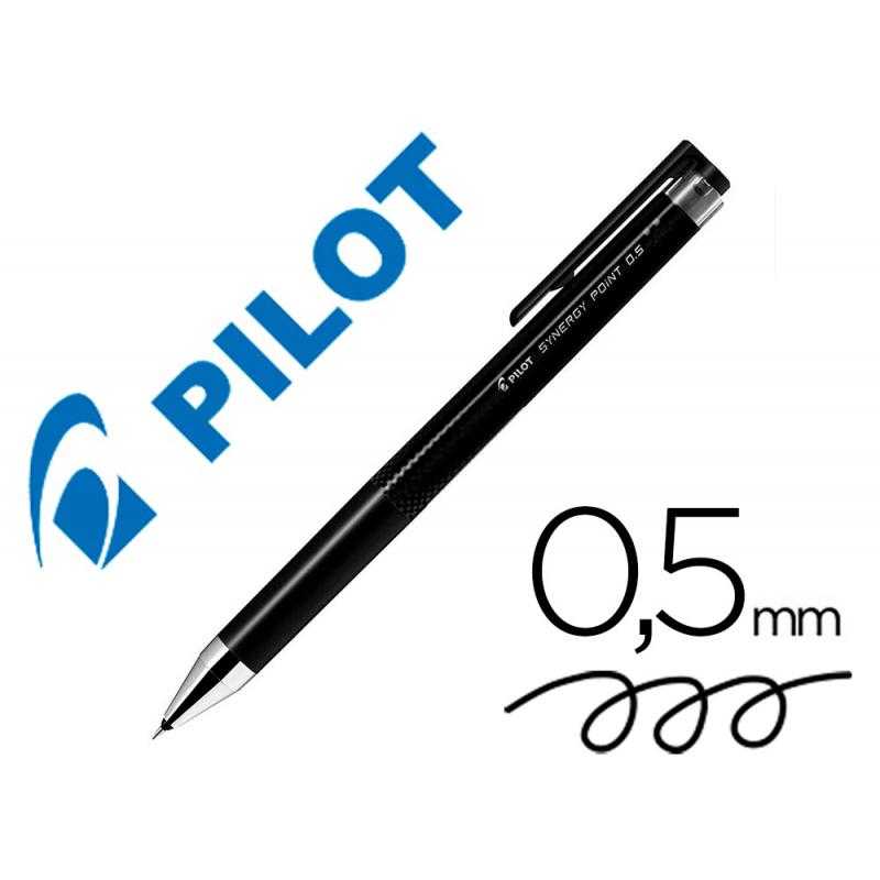 Bolígrafo pilot synergy point retráctil sujecion de caucho tinta gel 0,5 mm negro