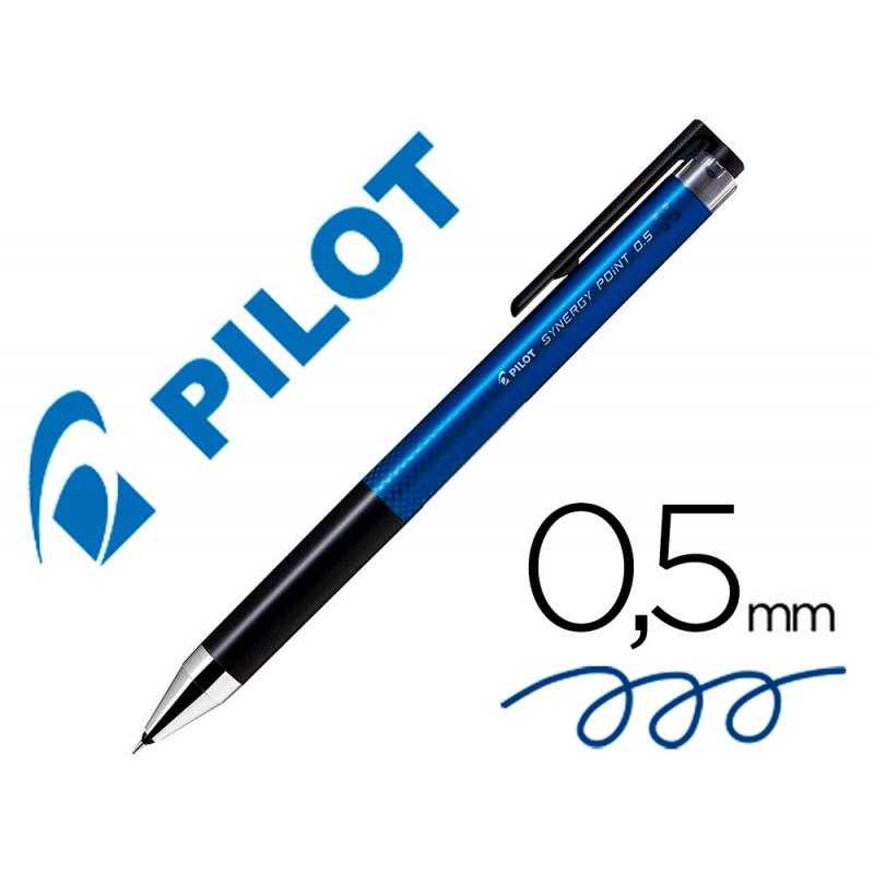 Bolígrafo pilot synergy point retráctil sujecion de caucho tinta gel 0,5 mm azul