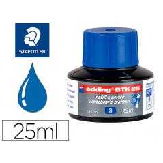 Tinta rotulador edding pizarra blanca btk-25 color azul frasco de 25 ml