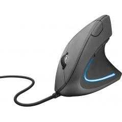 Raton trust ergonomic vergo diseño vertical 2 botones 1000/1600 ppp