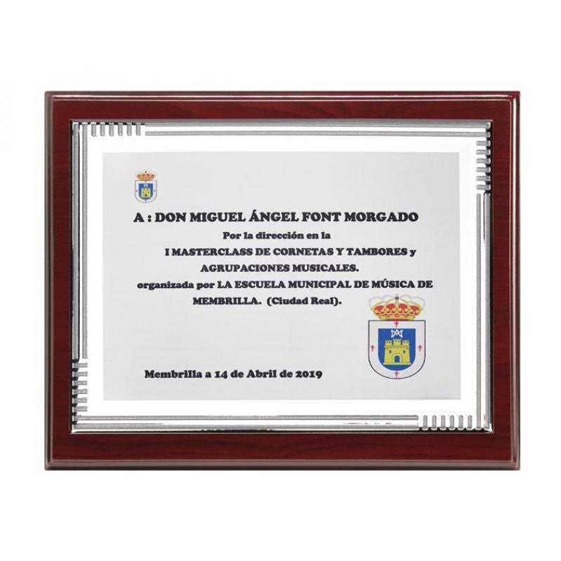 Placa madera económica