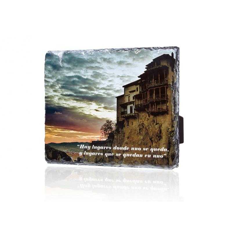 Placa conmemorativa de pizarra con soporte especial sublimación