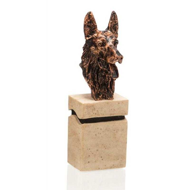 Resina cabeza de perro