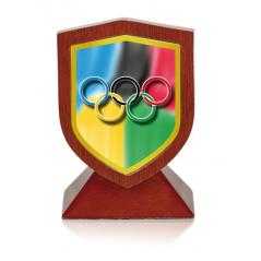 Trofeo madera aros olimpicos