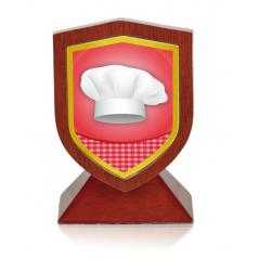 Trofeo madera cocinero