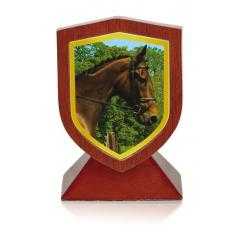 Trofeo madera caballo