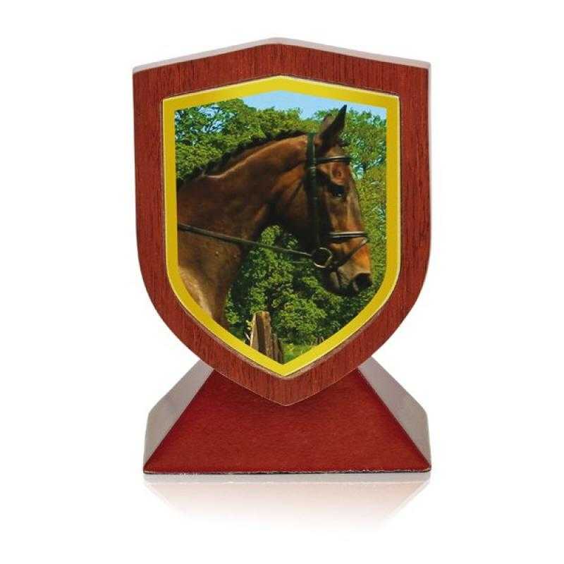 Trofeo madera caballo